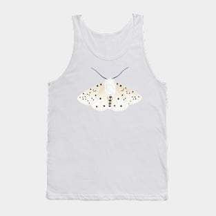 White Ermine Moth, Insect, Fluffy, Black and White Tank Top